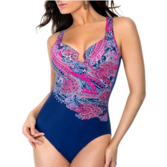 Miraclesuit Other - Miraclesuit | Navy Paisley Great Expectations Escape One-Piece